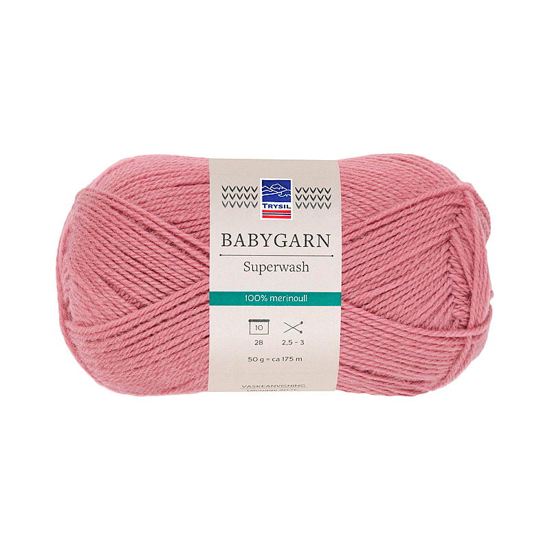Filato Trysil Baby in lana merino 100%, rosa antico