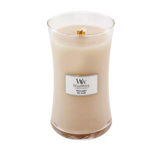 Woodwick Large Jar Candle świeca zapachowa White Honey 610g