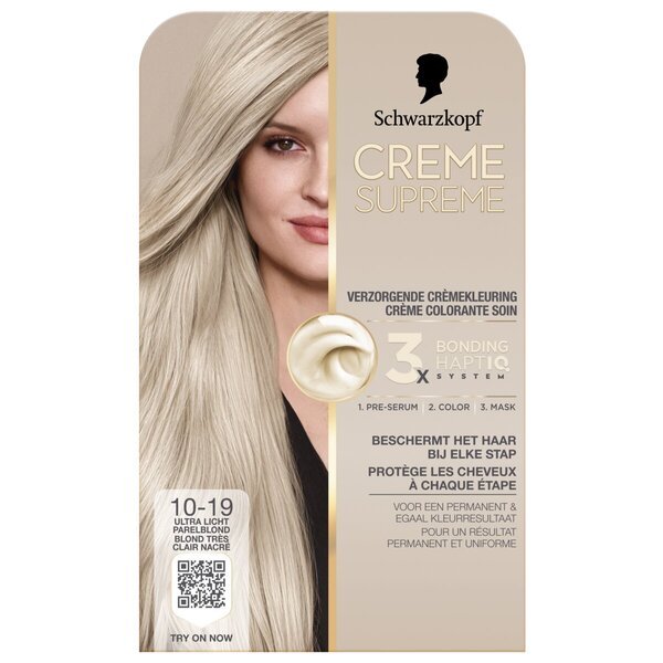 Schwarzkopf Creme Supreme 10-19 Ultra svijetla biserno plava njegujuća kremasta boja<br>182g