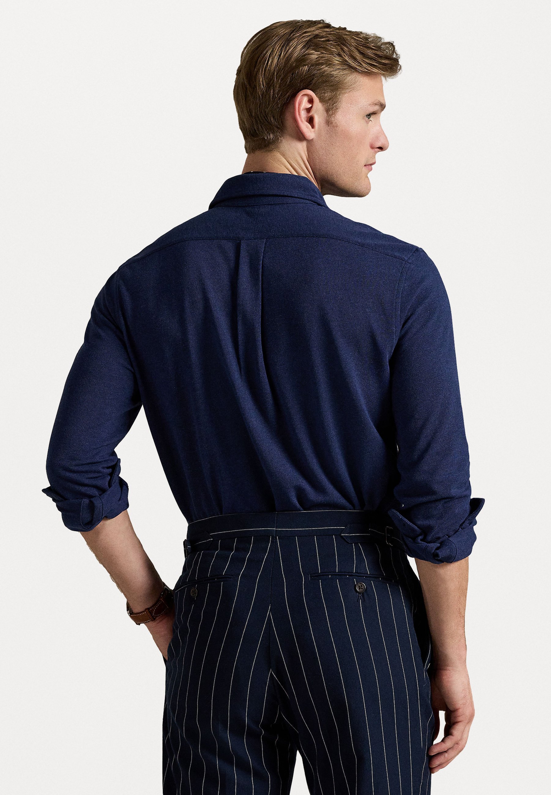 Polo Ralph Lauren Featherweight mesh shirt - Shirt - lente marineblauw gemêleerd