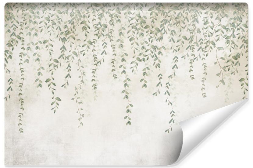 Fototapeta Dekoracyjna LIŚCIE Beton Natura 90x60cm