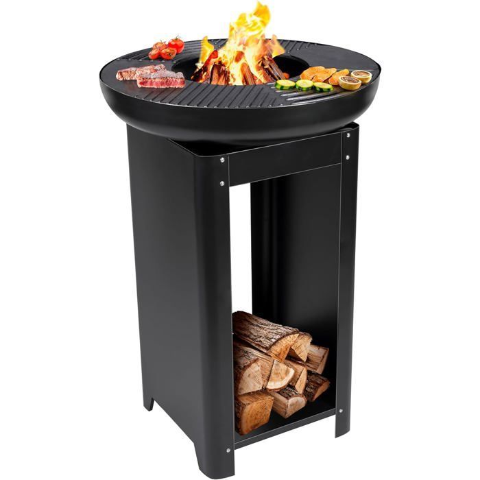 BBQ Collectie Vuurkorf en Bakplaat - Japanse Barbecue 61 x 90 cm - Teppanyaki Barbecue Grill - Buitenvuurkorf en Bakplaat voor in de Tuin