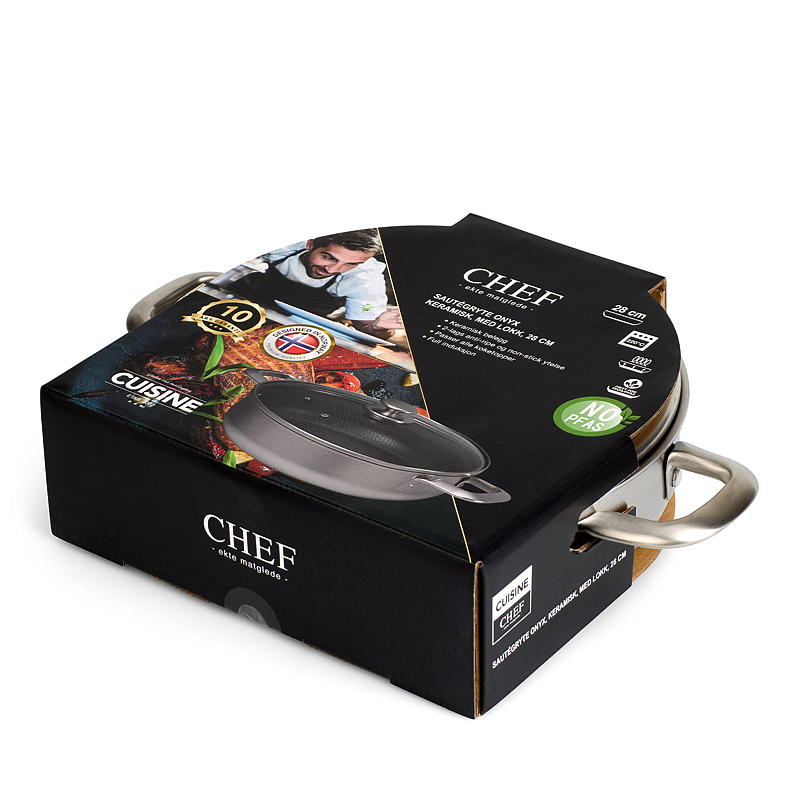 Kitchen Chef Sautégryta ø 28 cm med lock Onyx keramik Kitchen