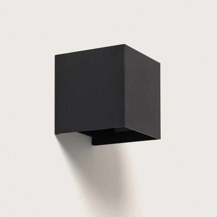 Applique da esterno a LED Berhus da 6W, colore nero, per montaggio a superficie, in alluminio.