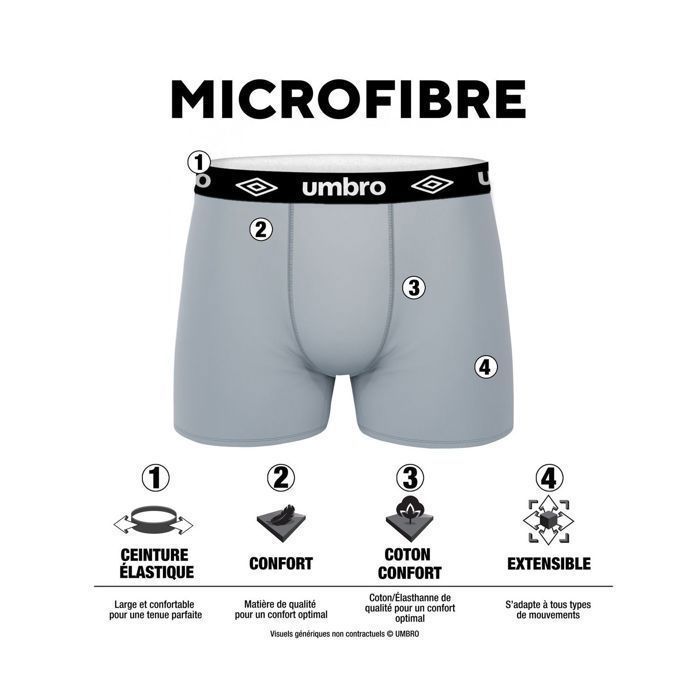 Boxer da uomo Umbro - Neri (confezione da 6)