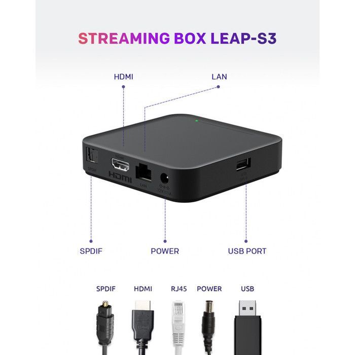 STRONG - LEAP-S3 - Streaming Box Google TV 4K - Chromecast - Wifi 5 - Bluetooth - Assistant Vocal Google - Dolby Atmos/Vision - HDR