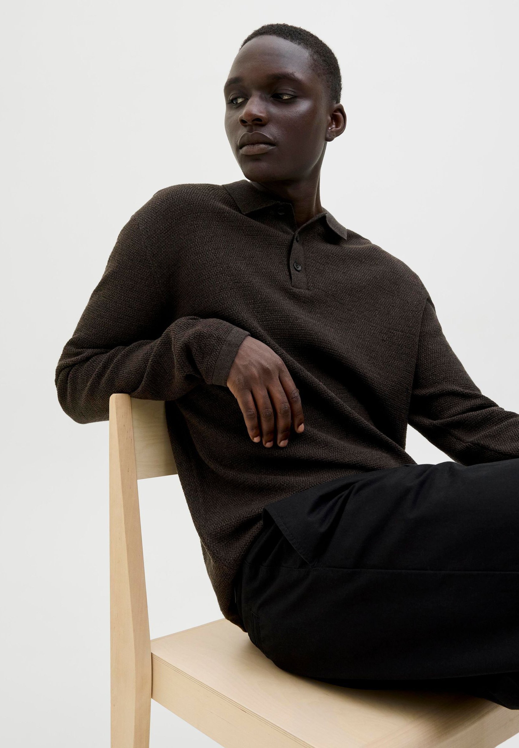 Jack & Jones JJEGEORGE LS SN - Poloshirt - heerlijke details met zwart