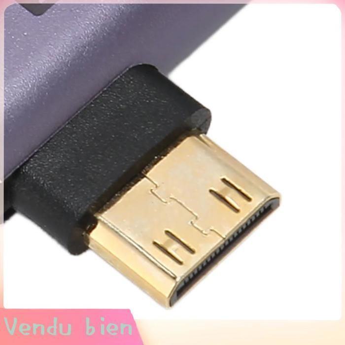 Adaptador Garosa Mini HD a HD, convertidor de indicador LED de ángulo recto 8K para sonido de proyector
