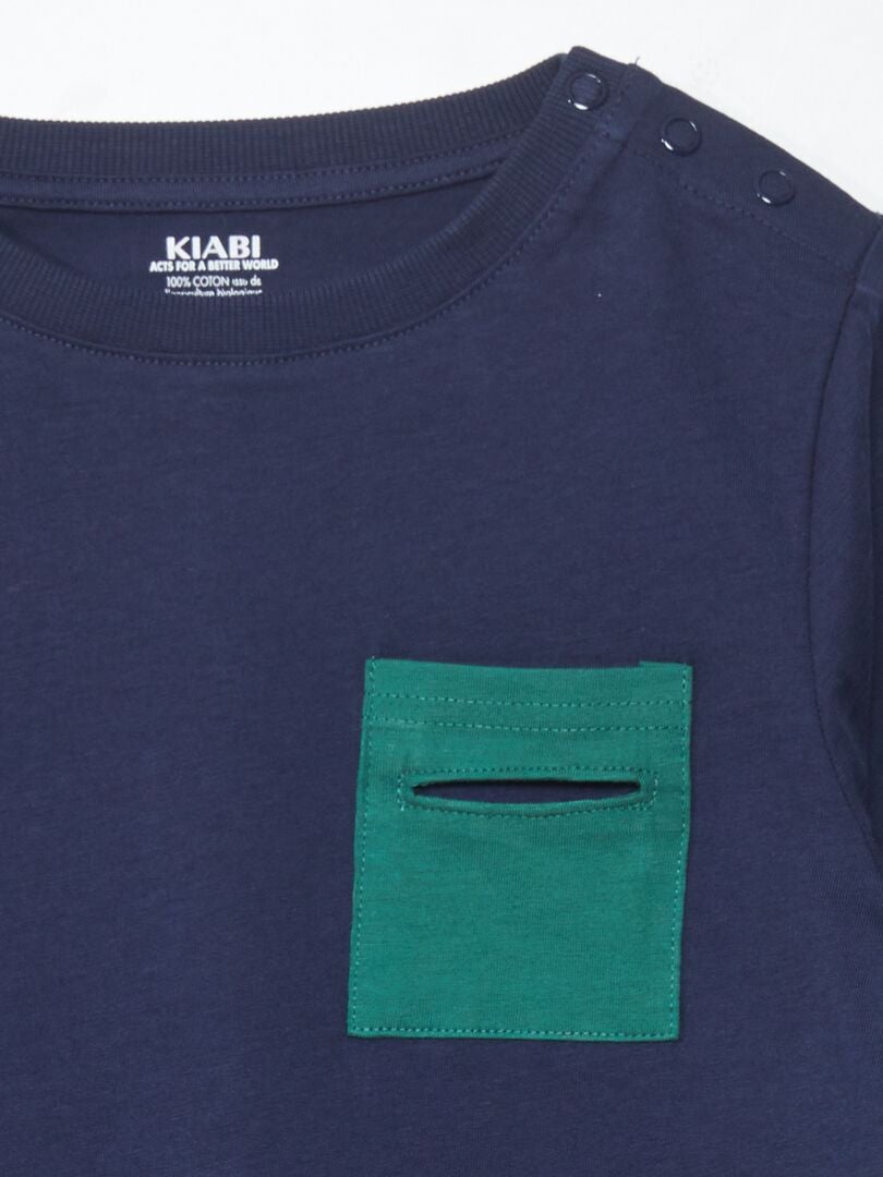 Camiseta de punto - So Easy - azul y negro