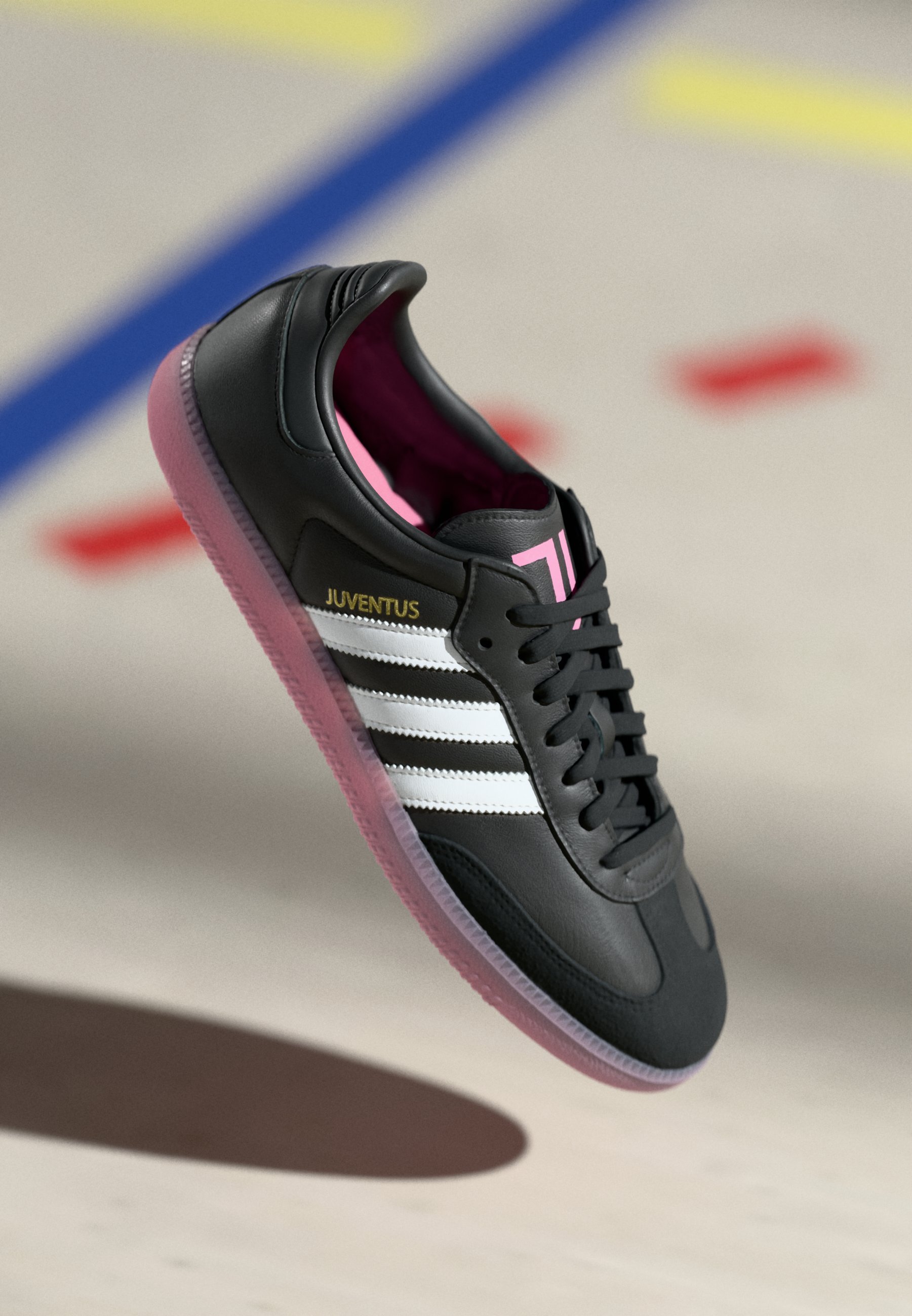 adidas Originals SAMBA LICENSED UNISEXE - Chaussures de football en salle - Noir/Blanc/Rose tendre