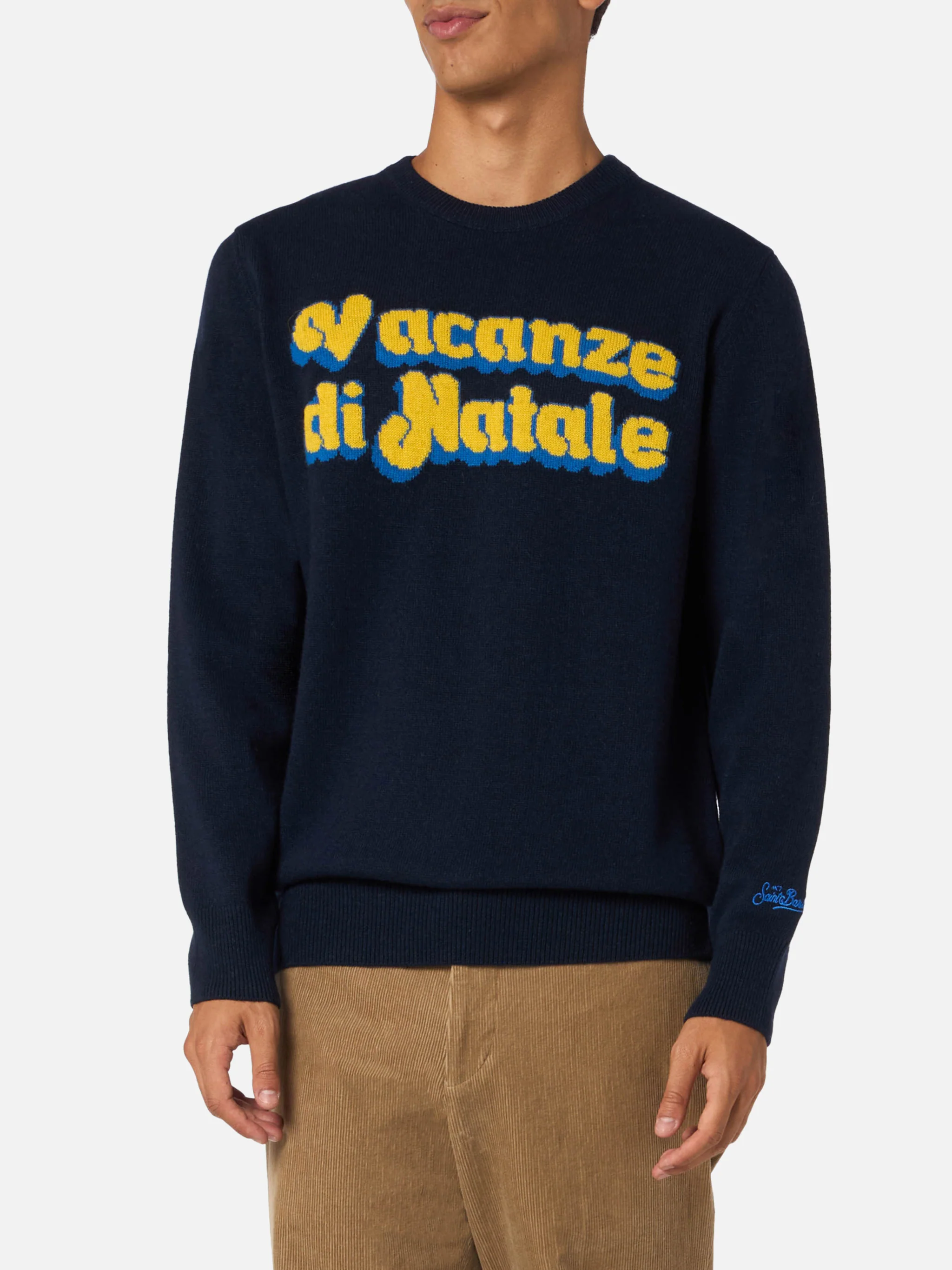 Heron Man Sweater with Vacanze di Natale Jacquard | VACANZE DI NATALE SPECIAL EDITION | MC2 Saint Barth