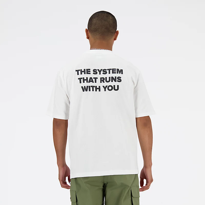 Herren Shifted Oversized T-Shirt - WEISS