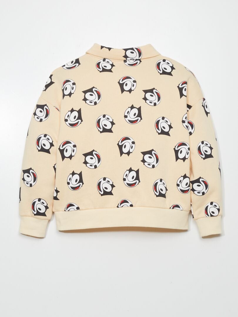 Sudadera con estampado de 'Felix el Gato' - BEIGE