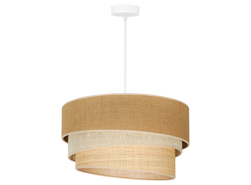 Lampa wisząca Yute Trio tkaninowa beżowa