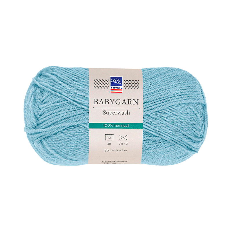 Trysil Babygaren van 100% merinowol, duifblauw