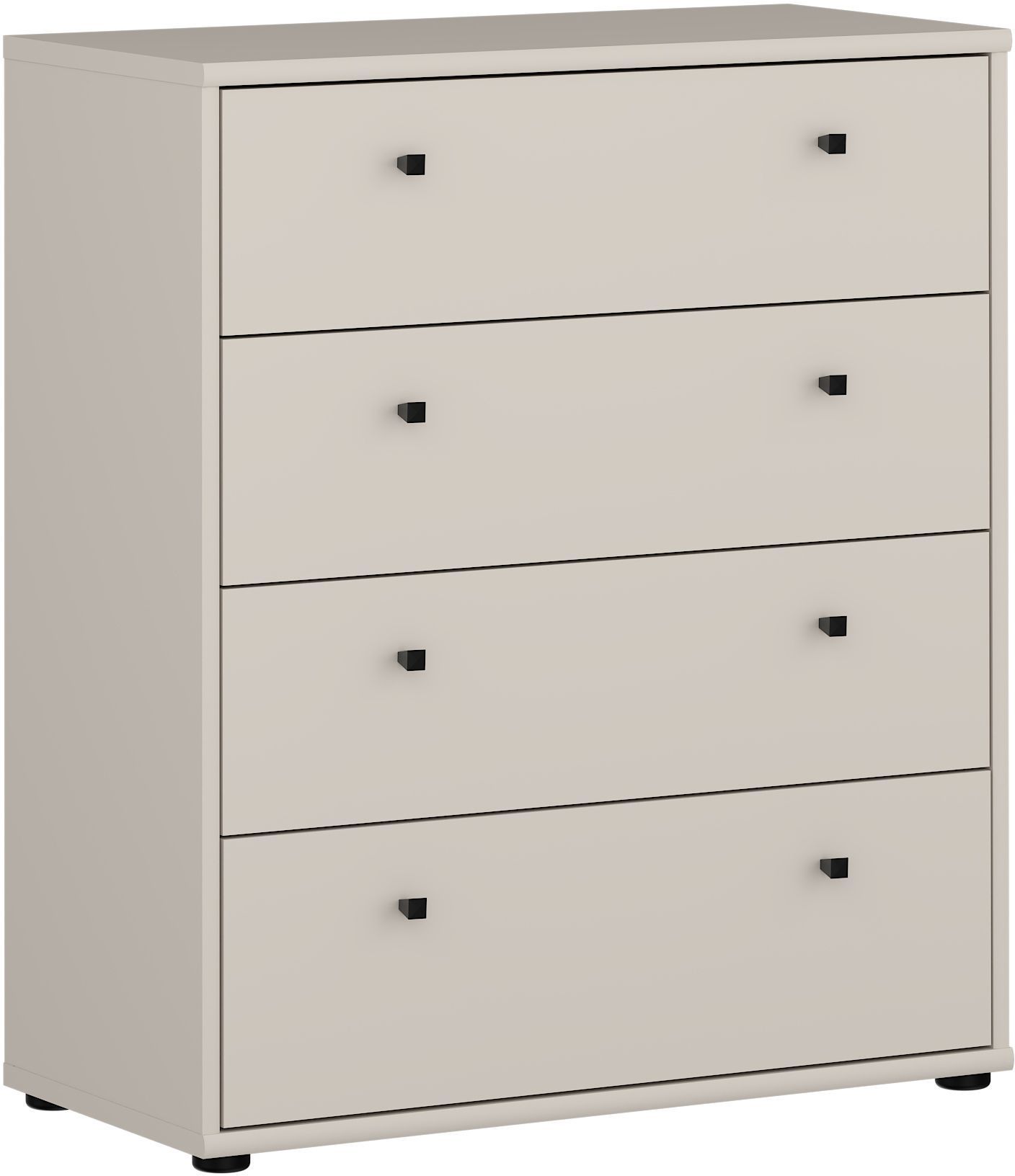 Commode TEMPRA 4 Tiroirs - Décor cachemire – L 73,7 × P 34,8 × H 85,5 cm