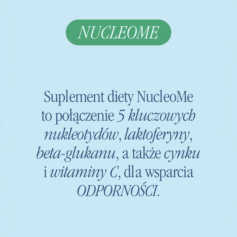 Cápsulas do suplemento alimentar NucleoMe da Health Labs Care para fortalecer o sistema imunológico.