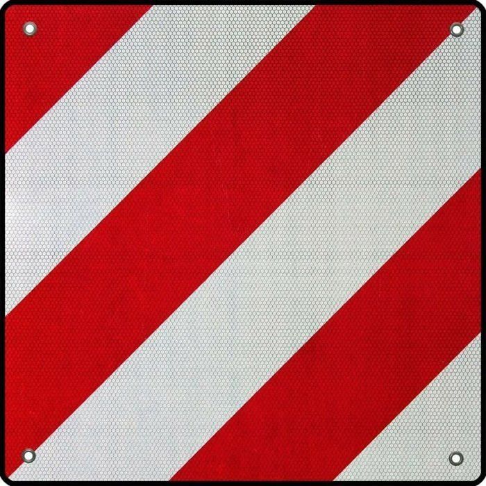Señal de advertencia para aparcabicicletas - MICH - 50x50 cm - Rojo y blanco - Reflector 2 en 1