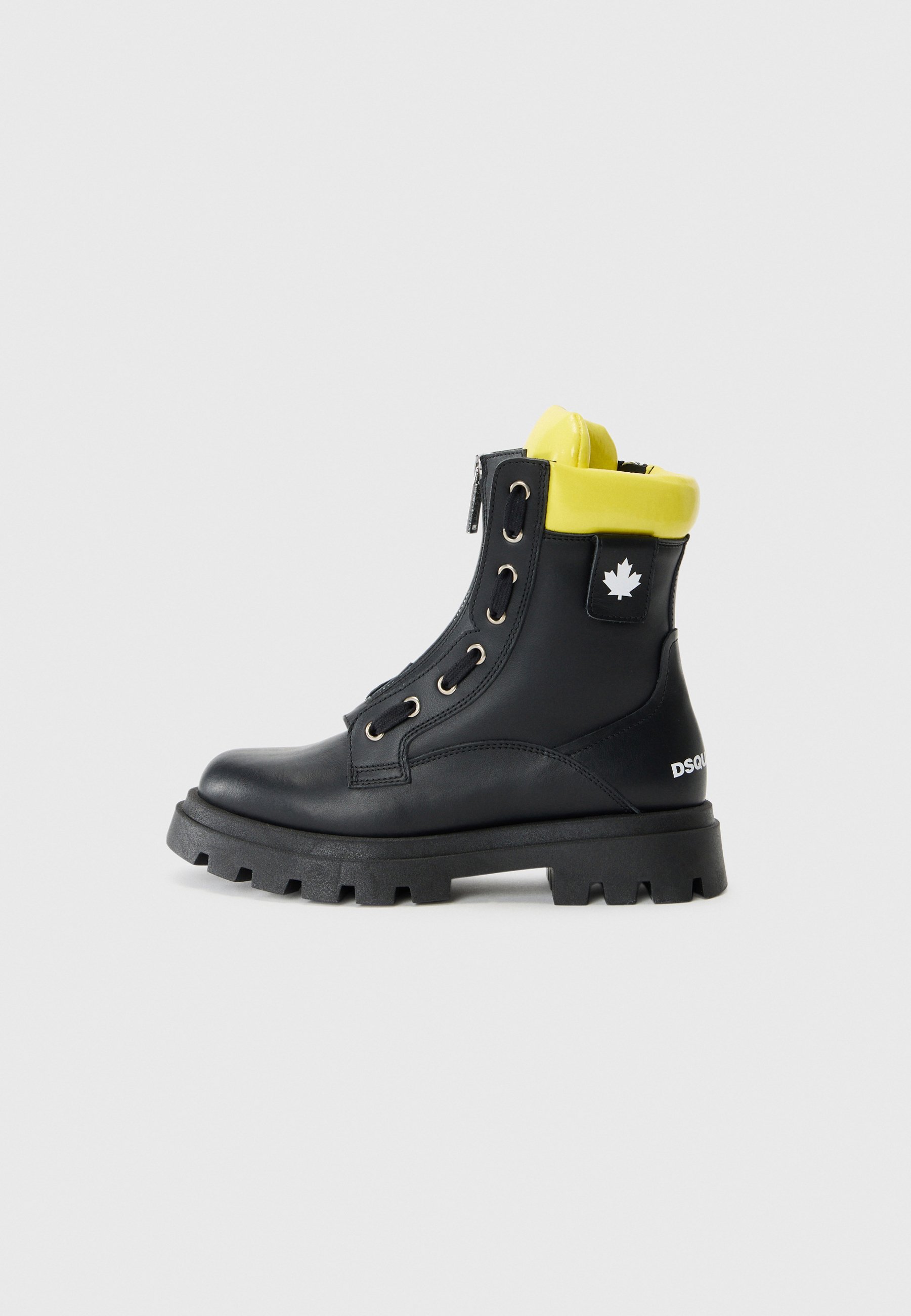 Dsquared2 UNISEX - Stivaletti stringati - nero/giallo
