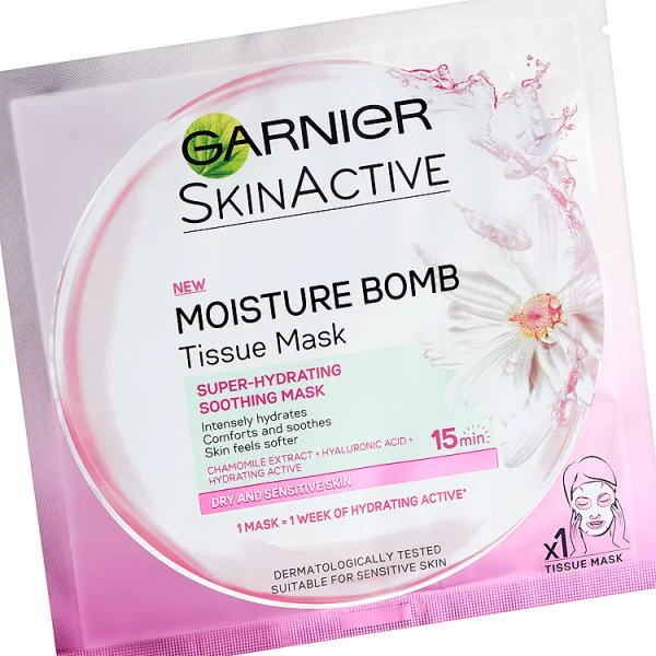 Garnier Moisture Bomb Chamomile kosteuttava kasvonaamio
