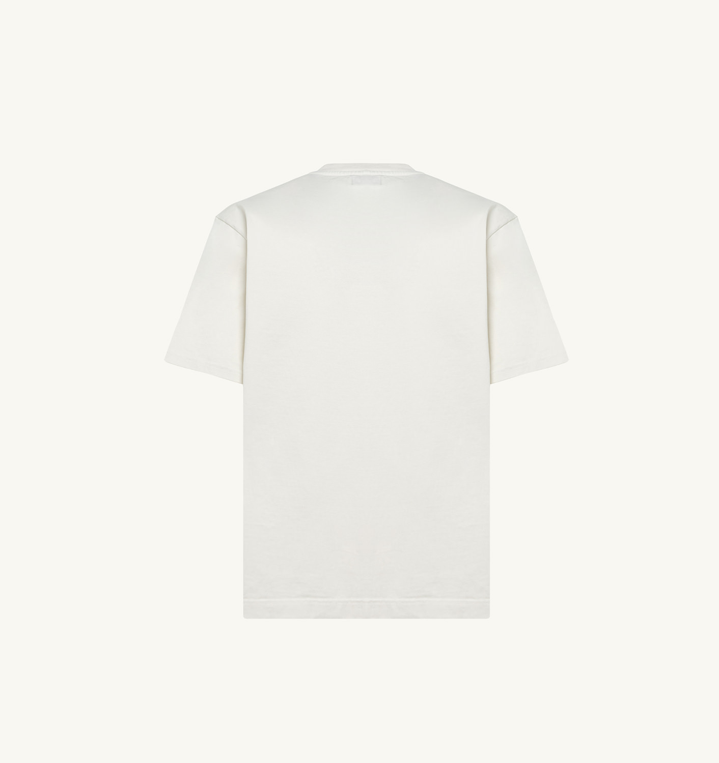 Tricou cu croială lejeră din jerseu de bumbac culoare fildeș