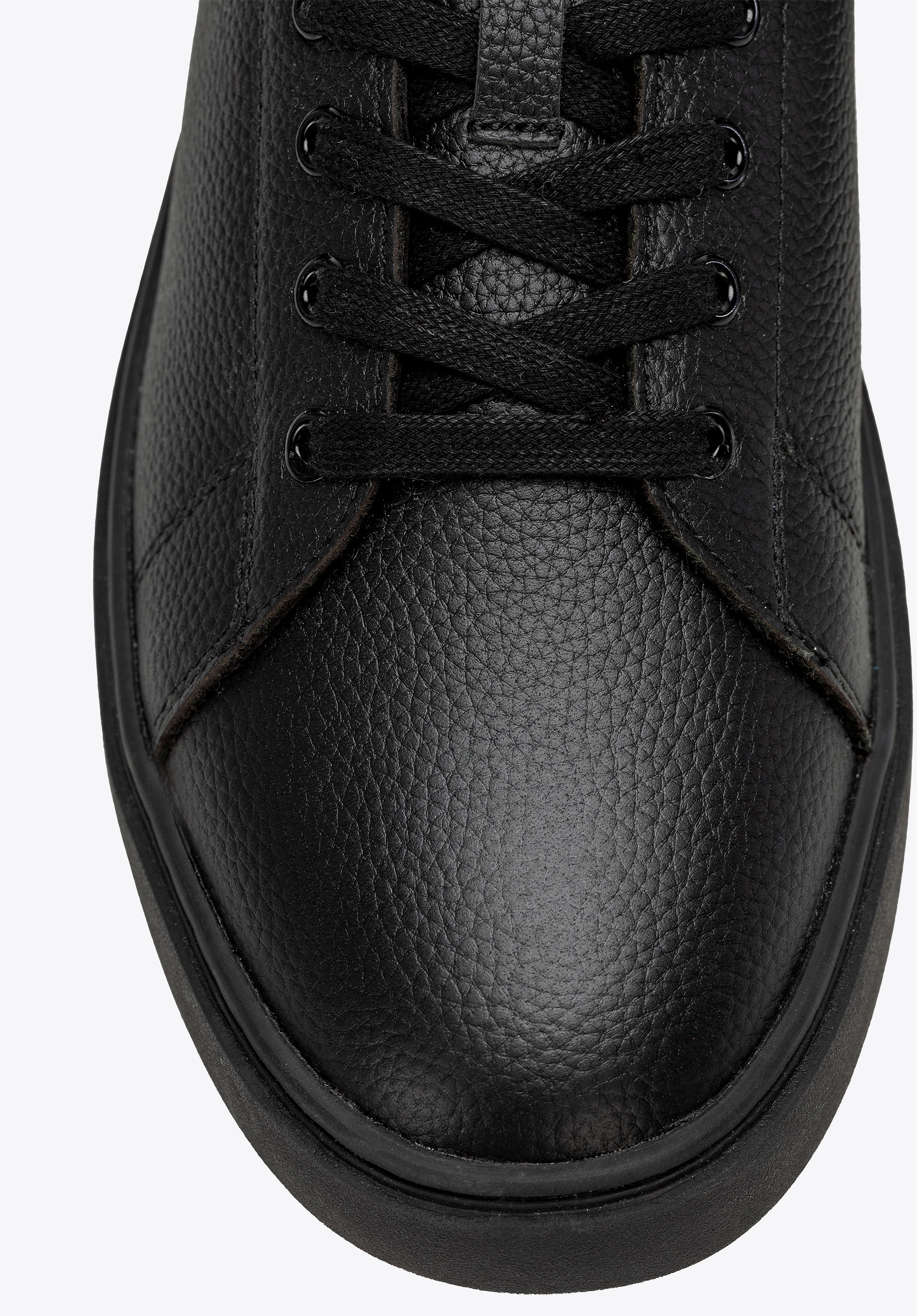 Męskie sneakersy ze skóry naturalnej licowej czarne