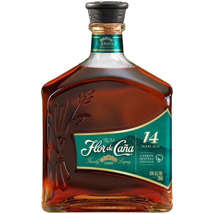 Flor de Caña - 14 jaar oud - Gerijpte rum - Nicaragua - 43,0% alcohol - 70cl met geschenkdoos