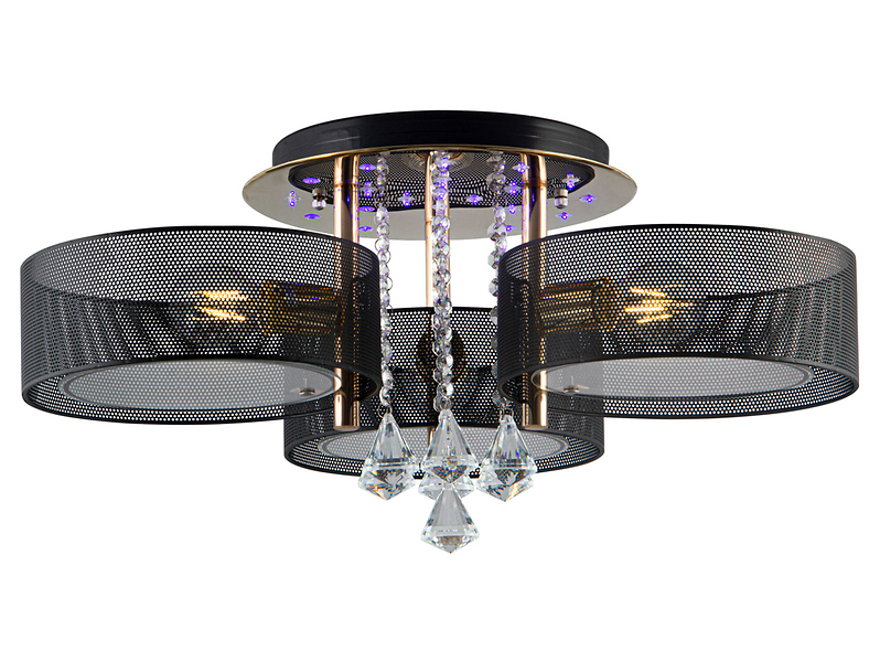 Lampa sufitowa Antila 3-punktowa z pilotem czarna