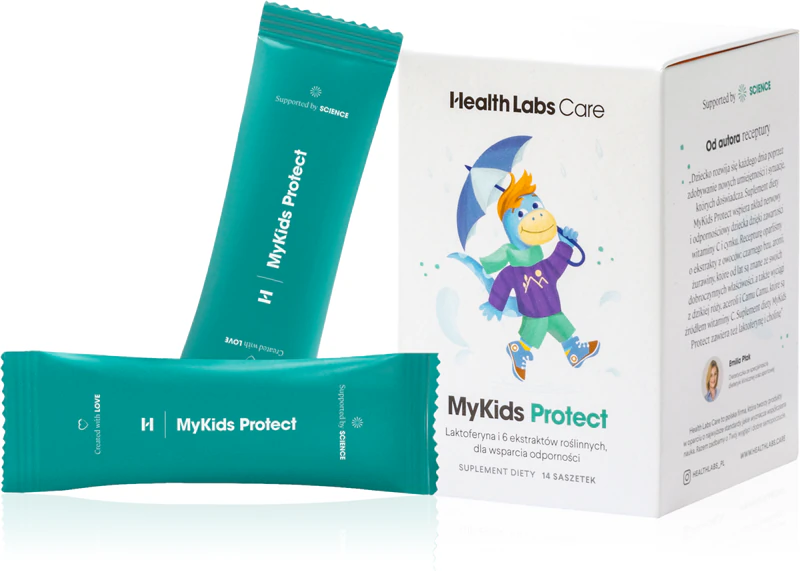 Výživový doplnok Health Labs Care MyKids Protect v prášku na perorálny roztok na podporu imunitného systému