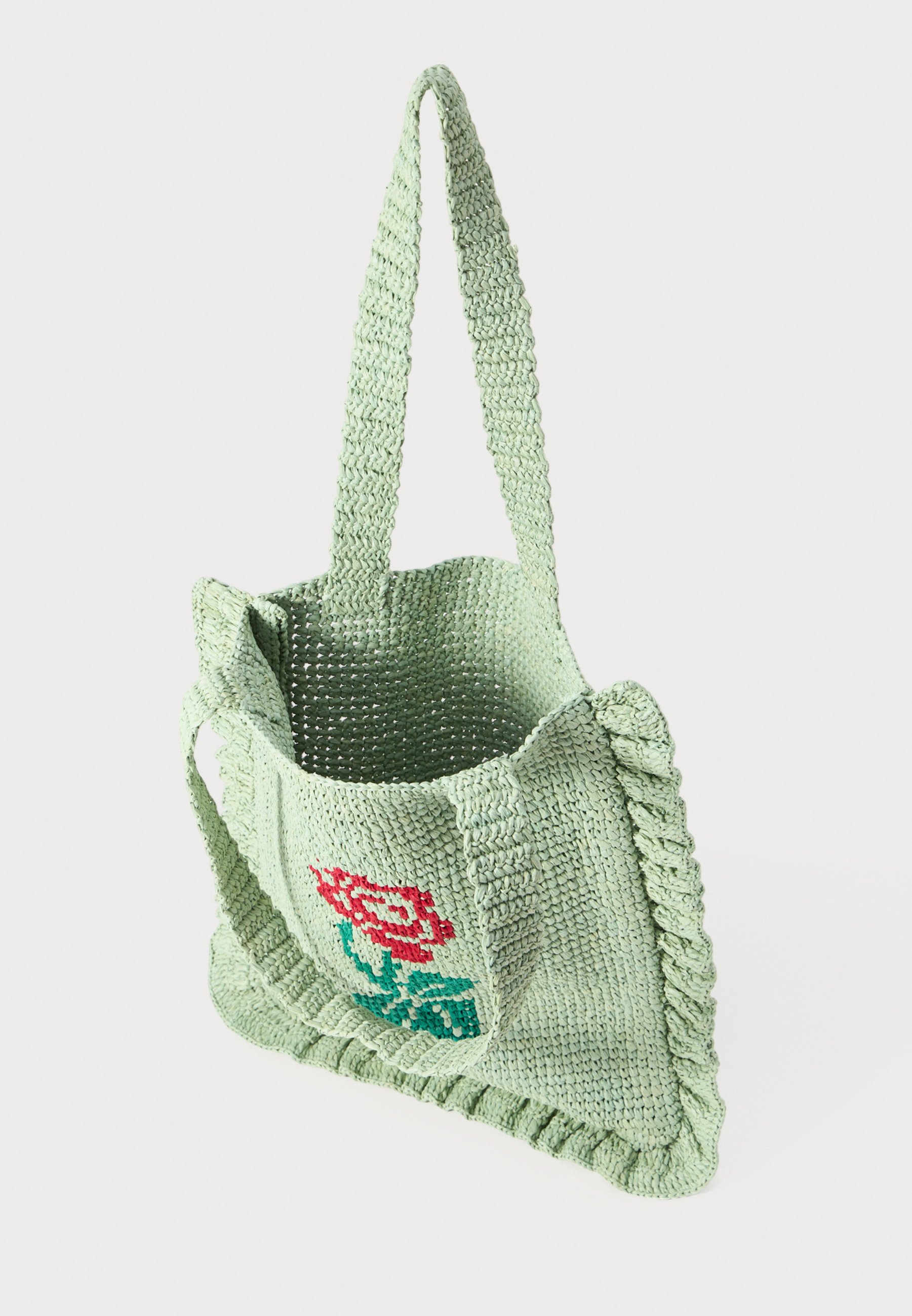 Loeffler Randall JUSTINE - Tote bag - mintgroen/rood/groen