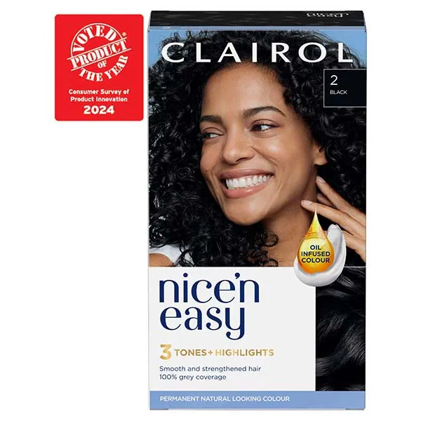 Clairol Nice'n Easy plaukų dažai 2 juodi