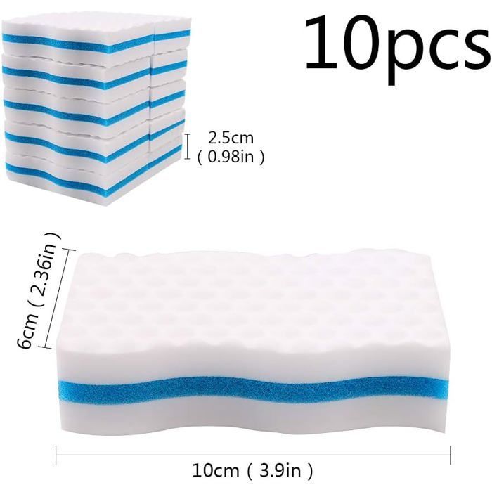 Set di 10 spugne magiche in melamina di alta qualità e spessore elevato, ideali per pulire macchie su pavimenti esterni, ecc.