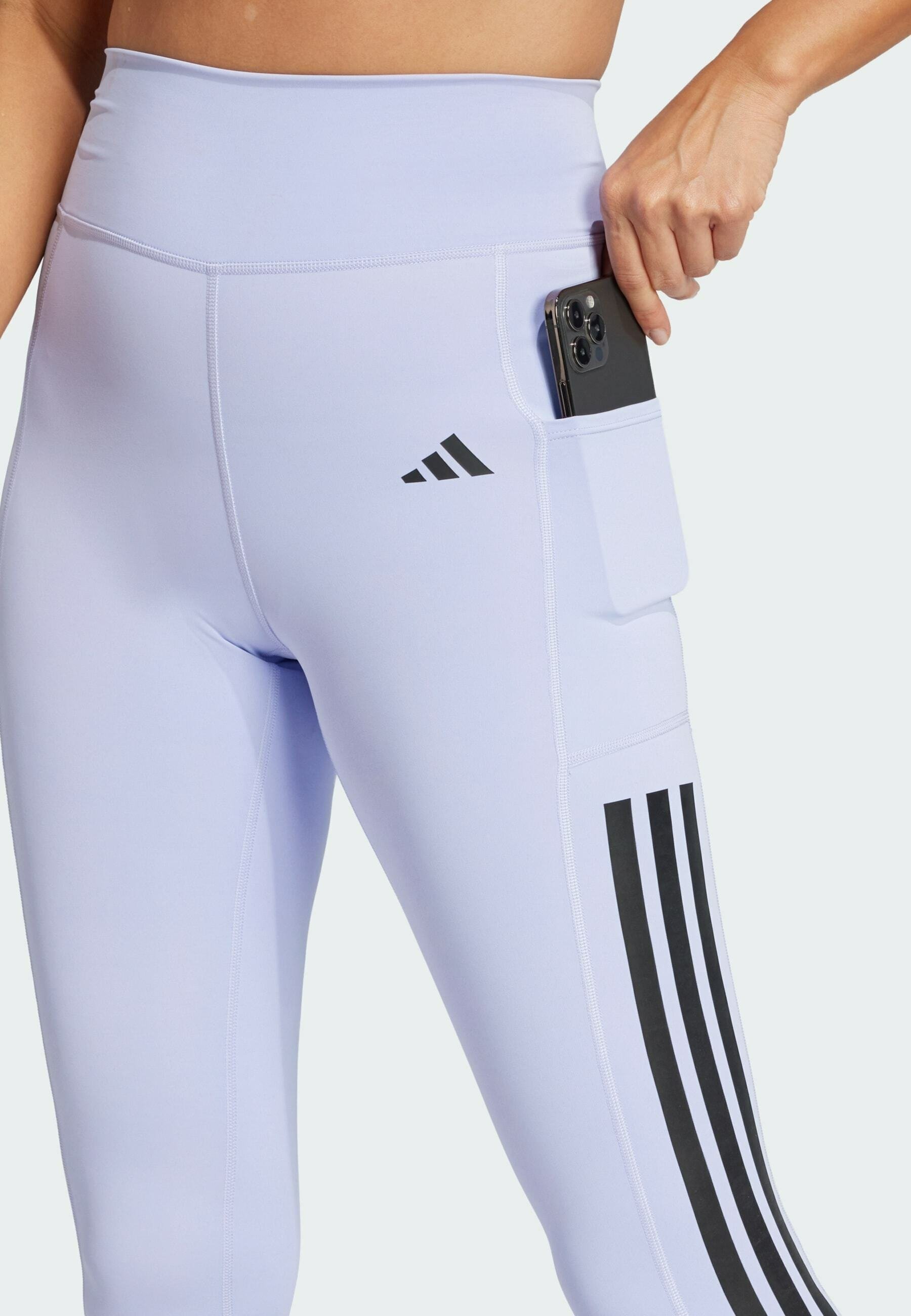 Legging long adidas Performance OPTIME 3-Stripes - teinte violette