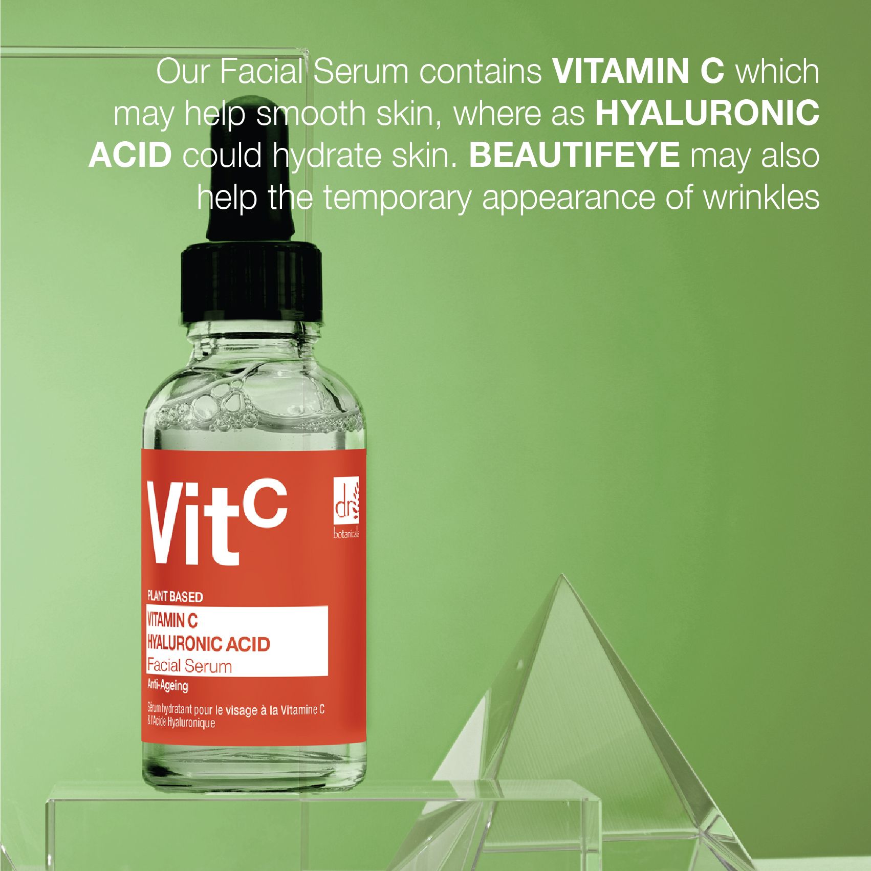 Hidratantni serum za lice s vitaminom C i hijaluronskom kiselinom Serumi