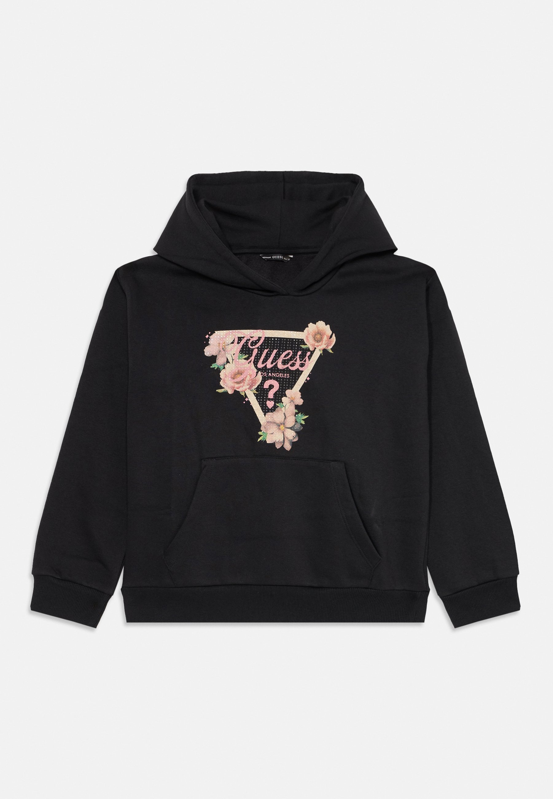 Guess JUNIOR OVERSIZE HOODED - Sweatshirt - gitzwart