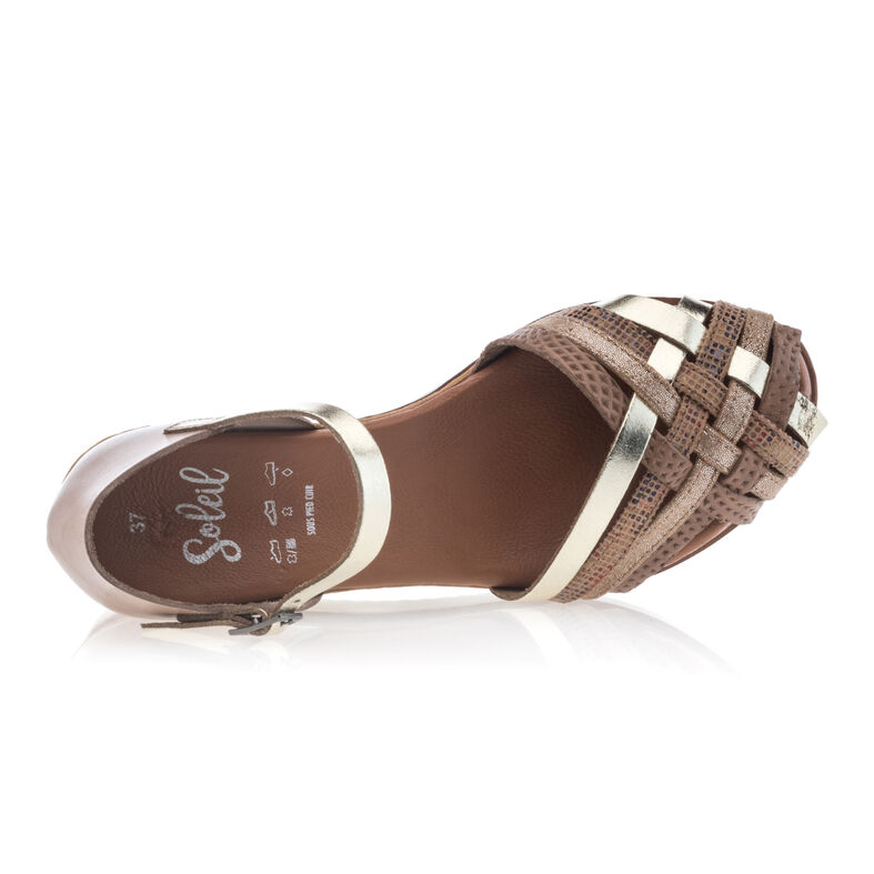 Brune sandaler / sko med åpen tå til dame