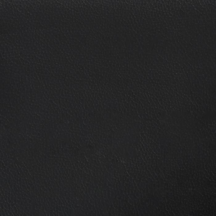 Elegante estructura de cama para adultos de 200 x 200 cm con cabecero, color negro, piel sintética, 51,4 kg.