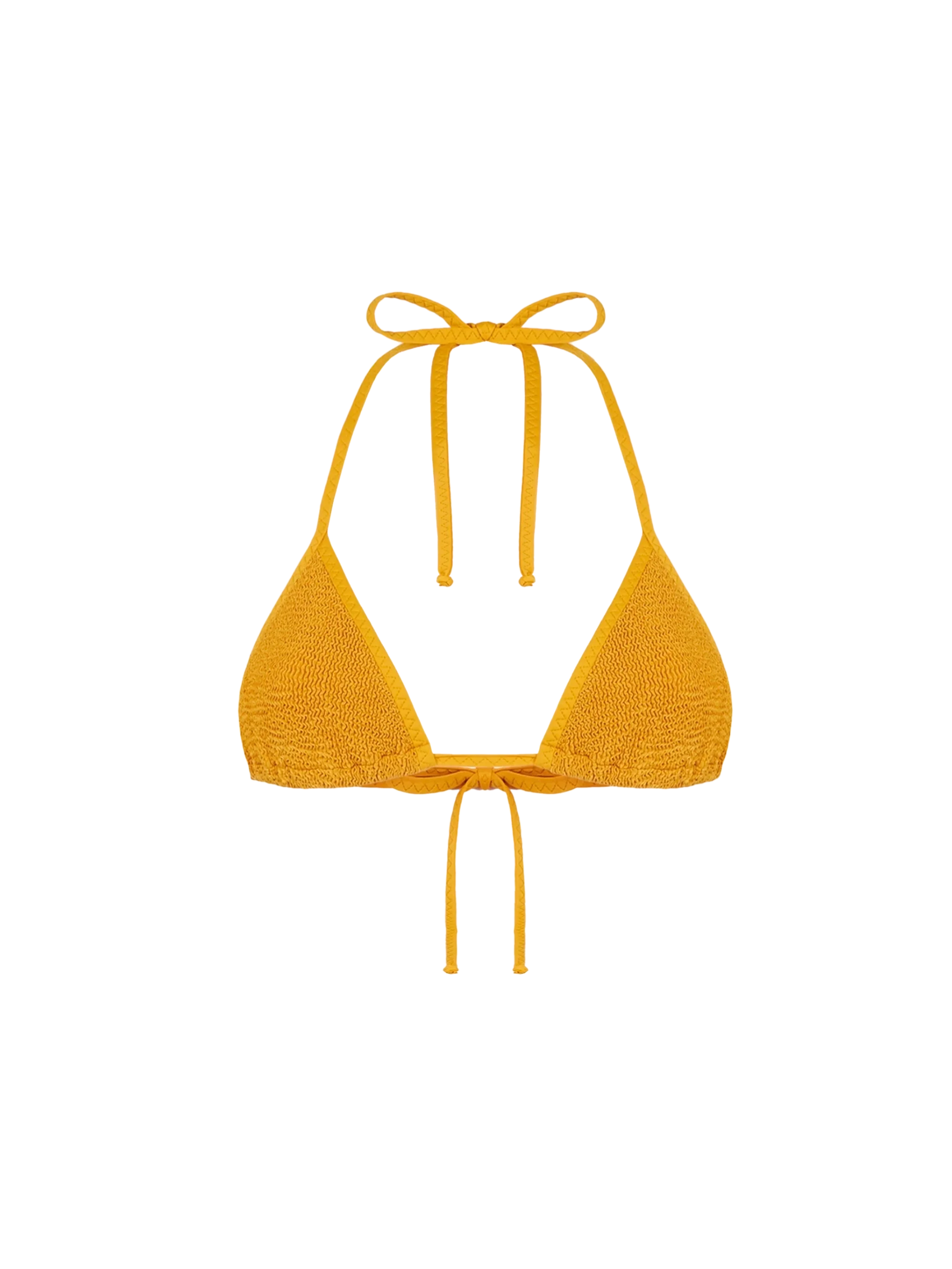 Maillot de bain triangle ocre pour femme