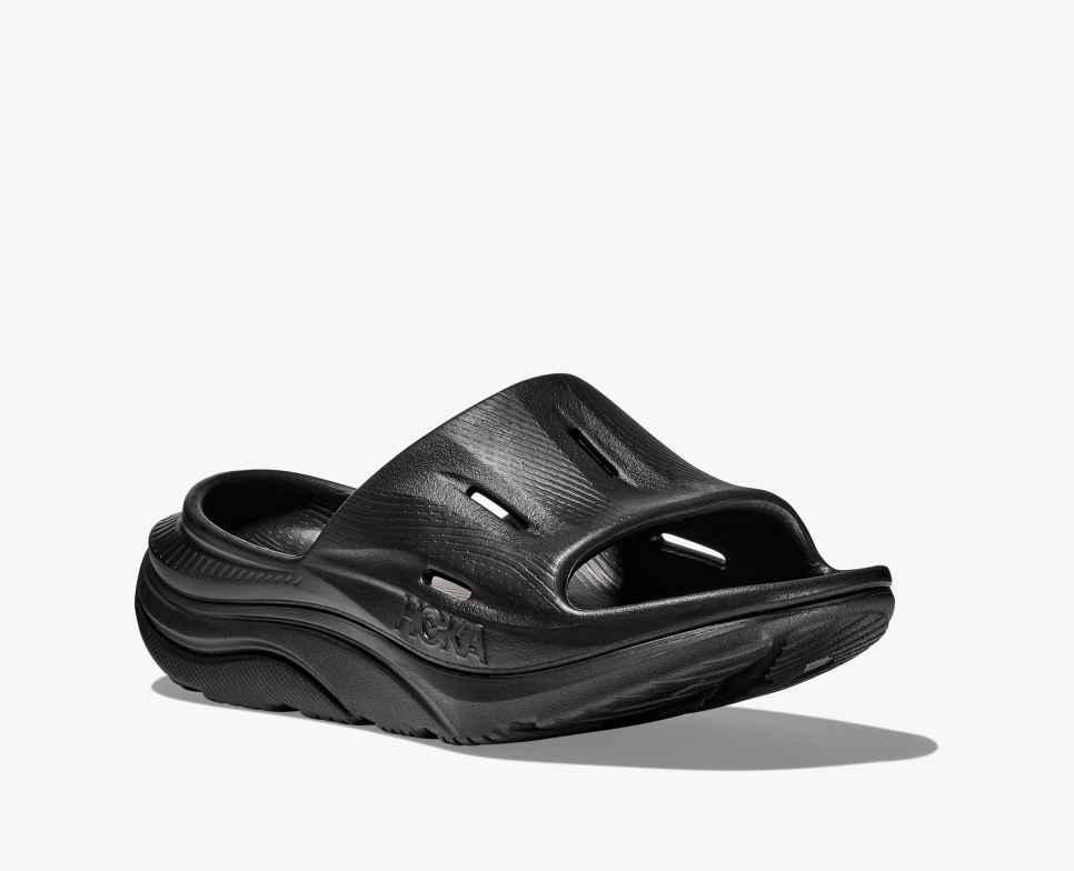 HOKA Diapositive de récupération Ora 3 Noir/Noir