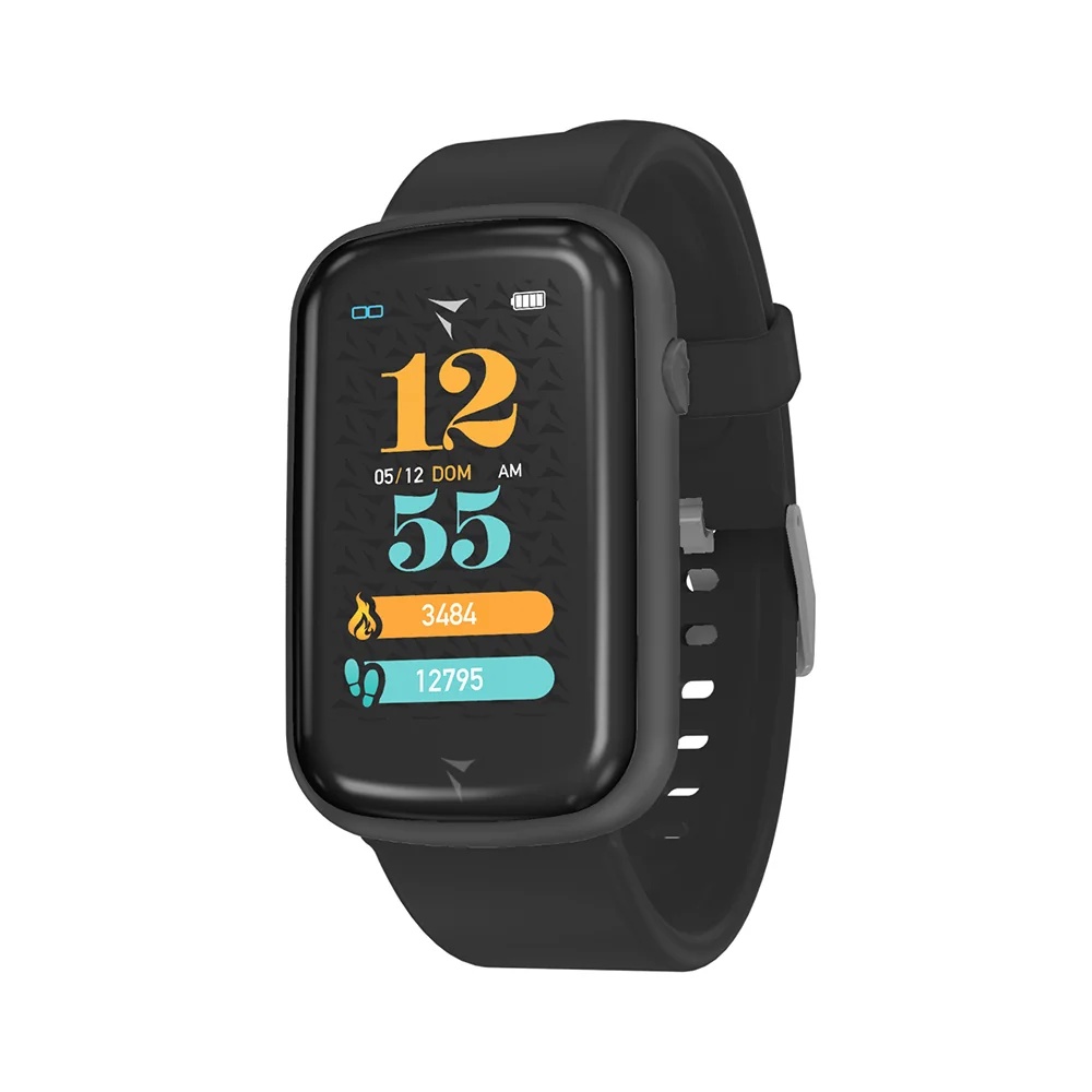 TECHMADE Techmade Steps smartwatch in zwart die je altijd bij je kunt dragen.