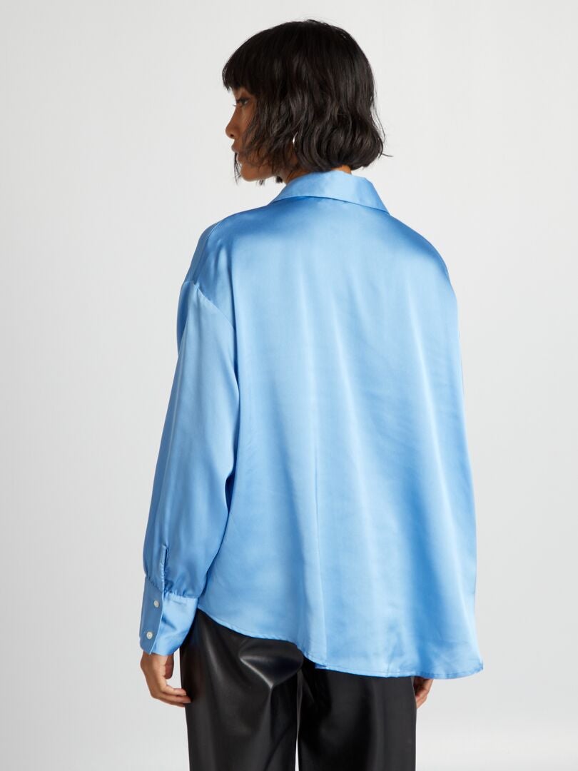 Satijnen nachthemd - BLAUW