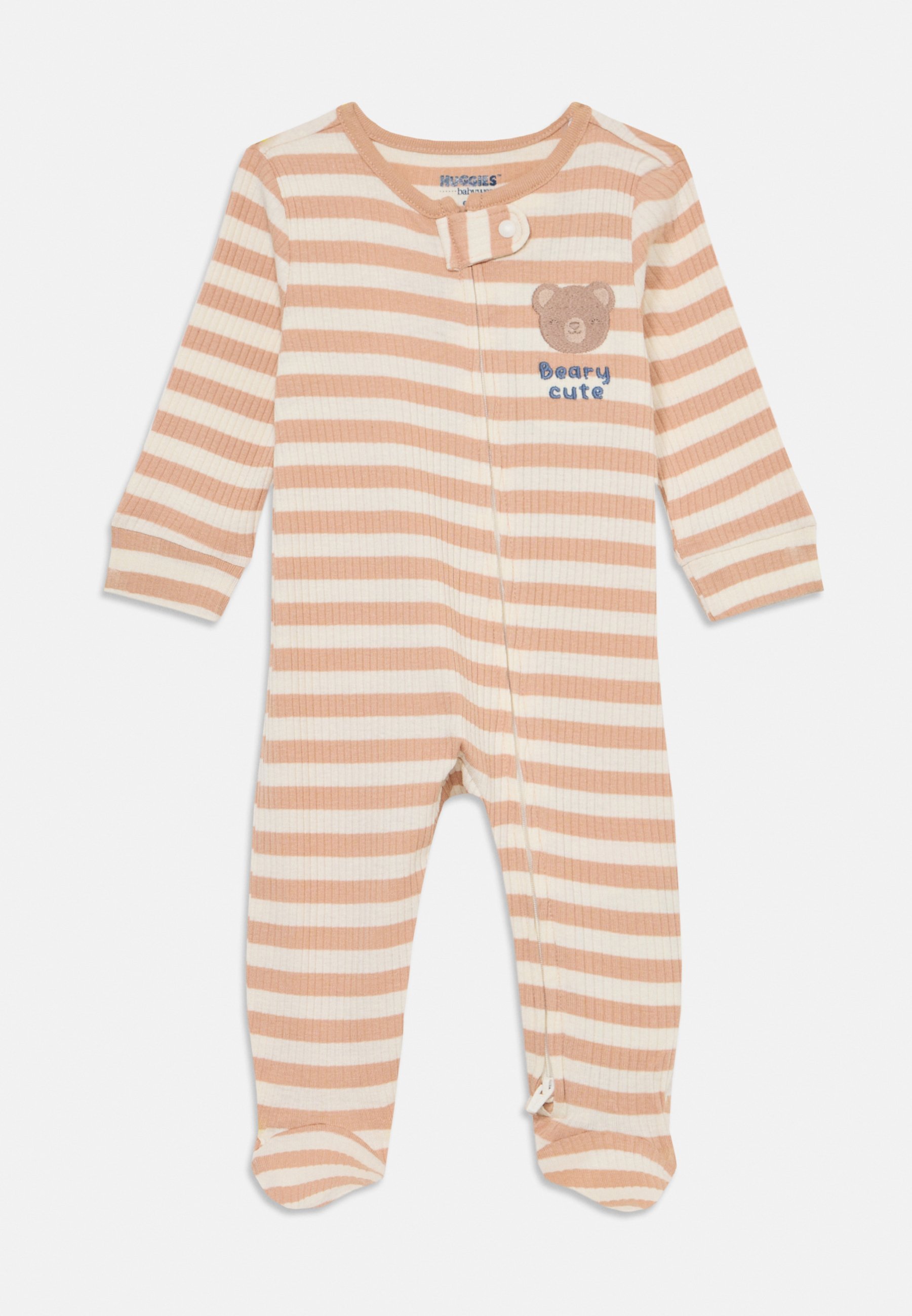Huggies overall met voetjes, unisex - slaappak - borstel