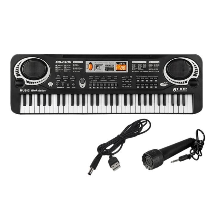 Teclado electrónico digital, piano eléctrico de 61 teclas, teclados de juguete musical para niños de 3 a 12 años.