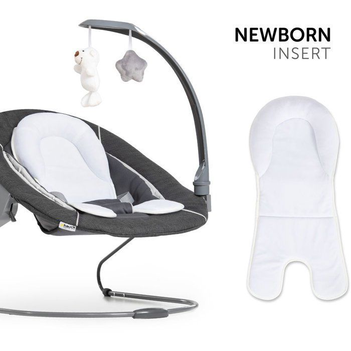 Hauck Alpha Bouncer Deluxe Babywippe mit Spielbogen - Grau