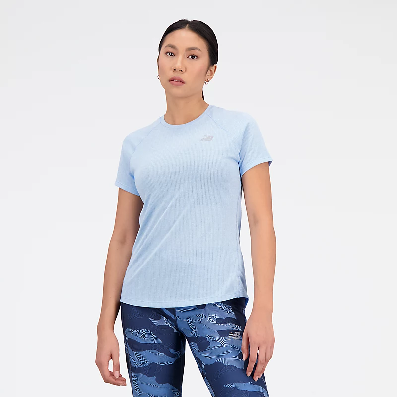 Damska koszulka z króttkim rękawem Impact Run - BLUE HAZE HEATHER
