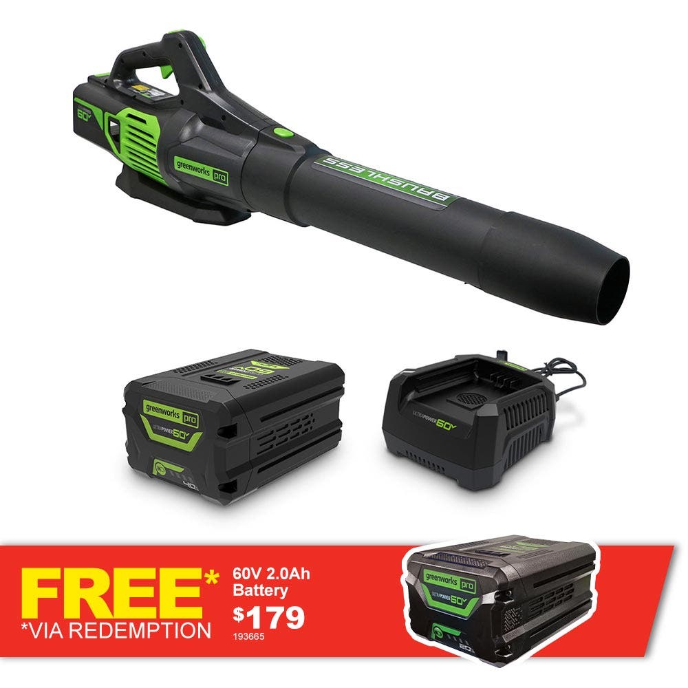 Soprador axial GREENWORKS 60V 1 x 4,0 Ah 2406807AUVT