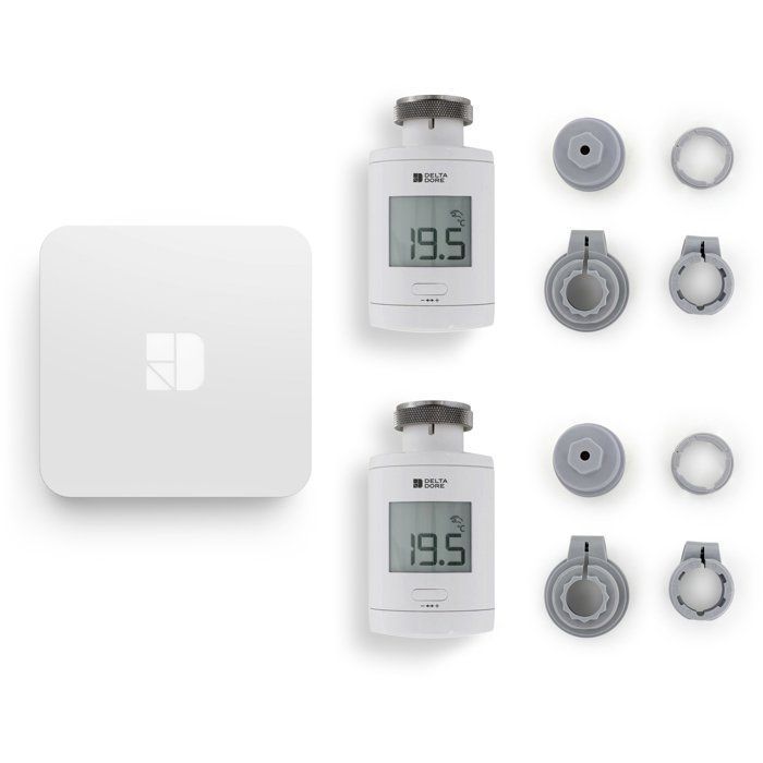 Têtes Thermostatiques et box connectée - Delta Dore - Pack TRV 1.0 connecté - 6050664