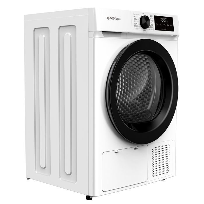 GEDTECH SL10HPE Wärmepumpen-Wäschetrockner – 10 kg – 60 cm breit – 16 Programme – Startzeitvorwahl – Großes Fassungsvermögen – Energieeffizienzklasse E
