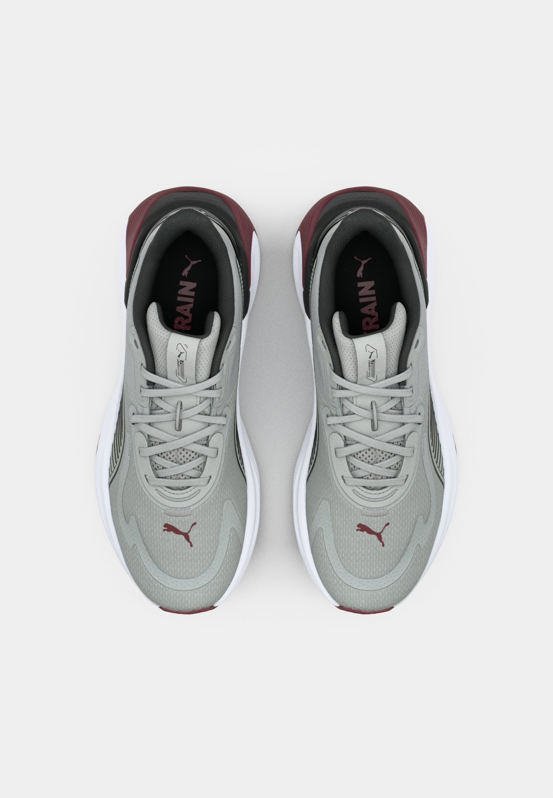 Puma PWR HYBRID - Trainingsschoen - grijs echo/robijn glinsterend/zwart