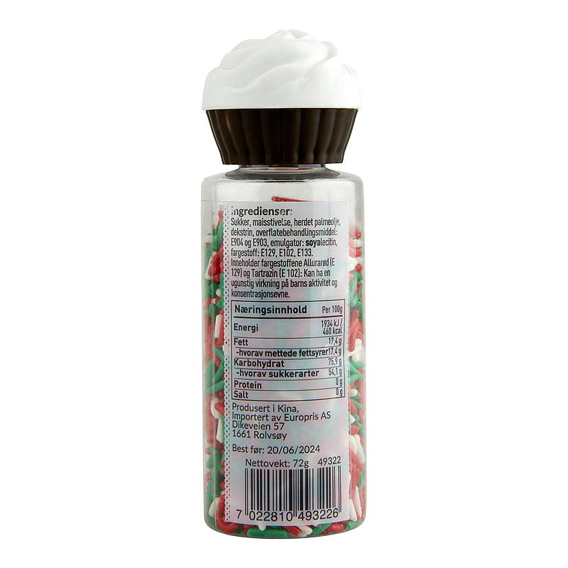 Twinkle Sprinkles 72 g Grøn/rød/hvid Jimmie